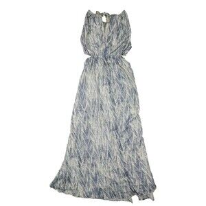 Astr Blue & White Maxi Dress